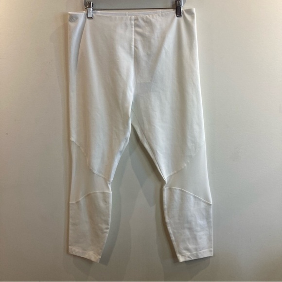 LYSSE SZ XL Alder Mesh Detail Crop Off White Comfort Leggings New With Tags - Picture 2 of 11